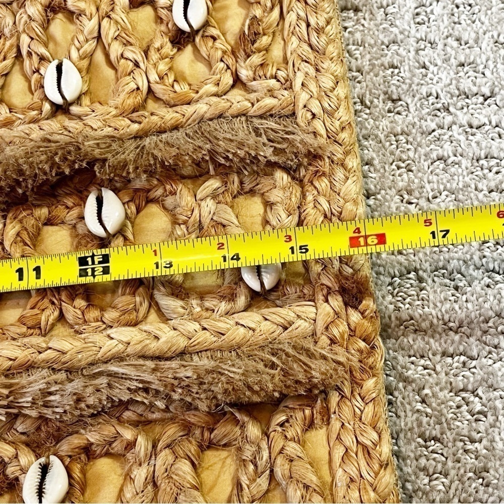 Salt + Umber Isla Jute Seashell Beach Straw Tote Bag Beachy Travel Summer NEW - Picture 8 of 9